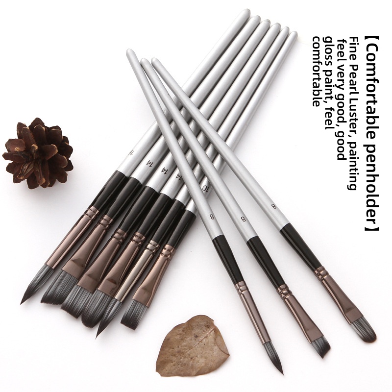 24 Nylon Brush Set Silver Gray - đánh giá và giá Gouache Paint Set