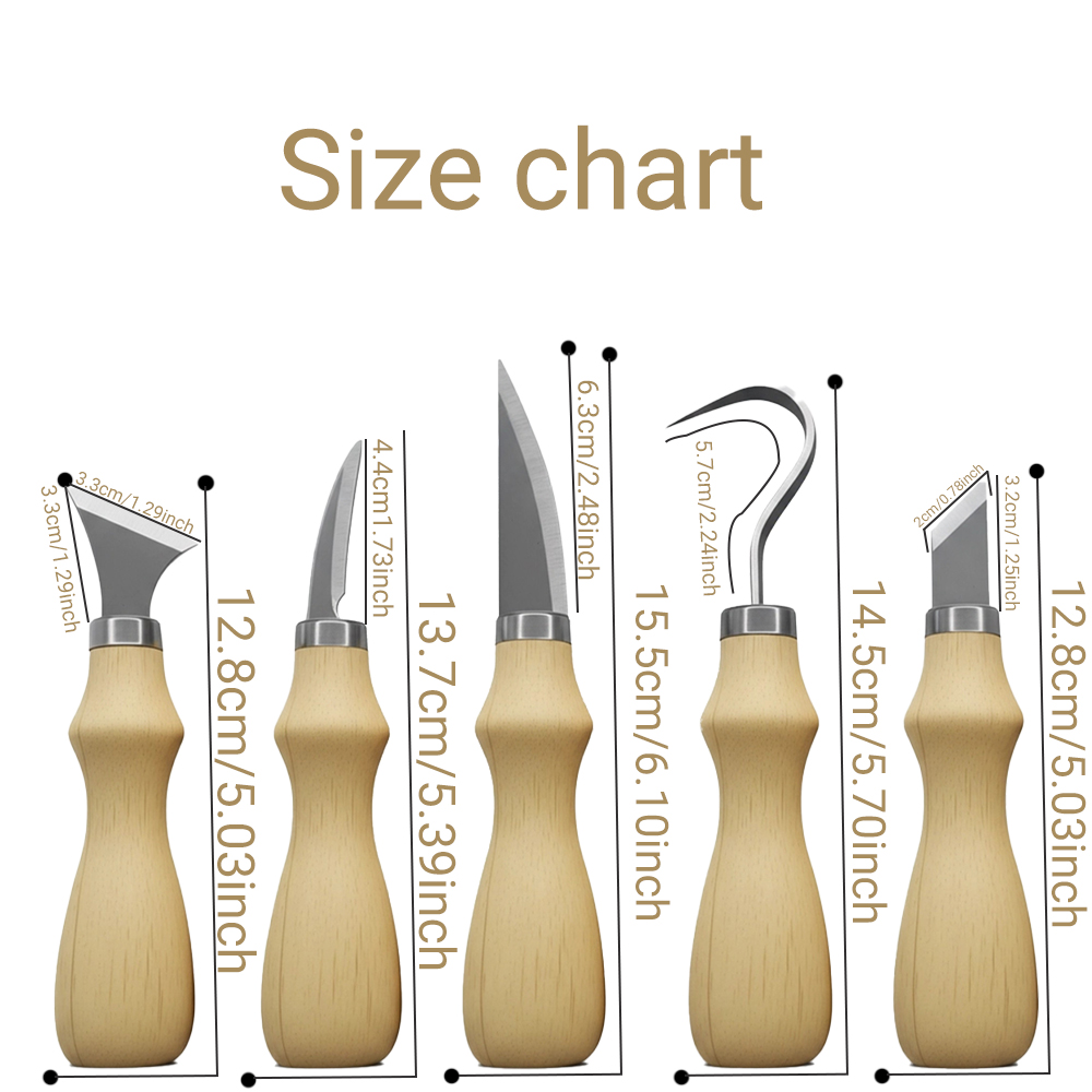5PC Wood Carving Tools Set wit - đánh giá và giá Art Craft Kit