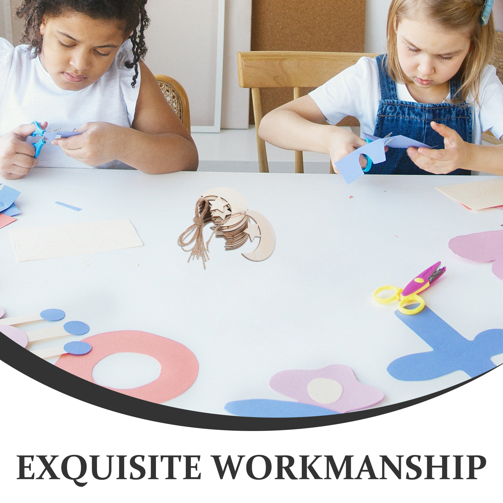 20Pcs Wood Moon Star Cutouts U - đánh giá và giá Art And Craft For Nursery