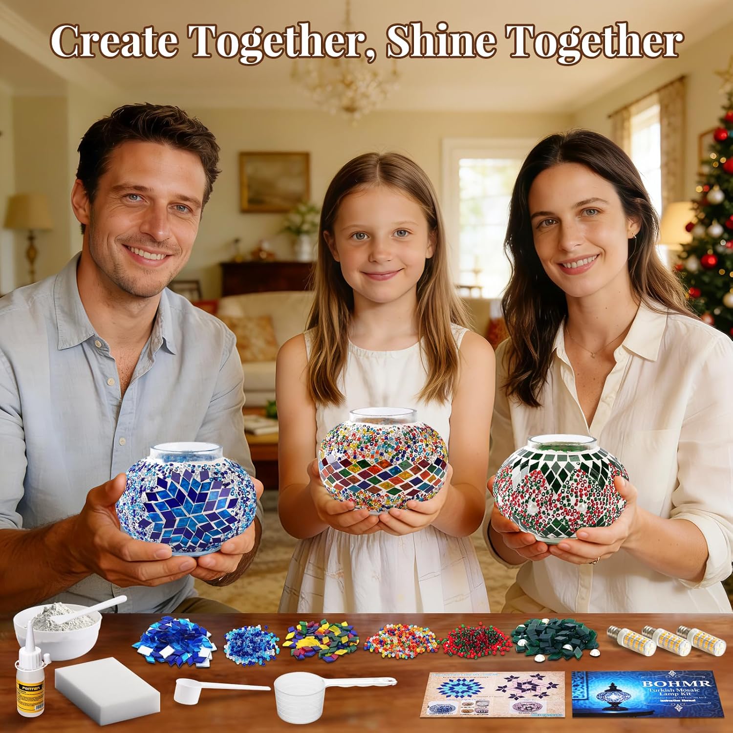 DIY 3 Globe Turkish Mosaic Lam - đánh giá và giá Art Craft Kit