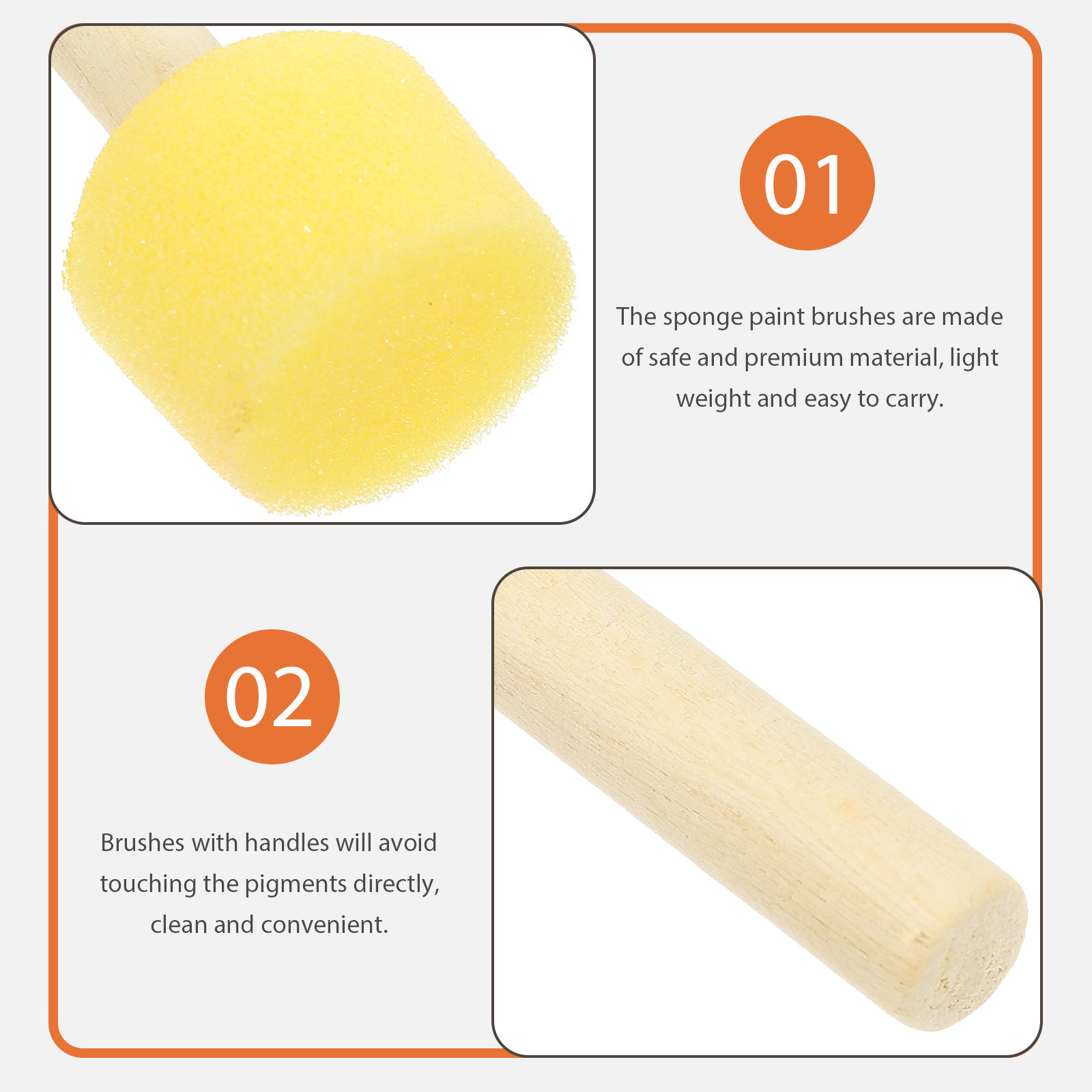 20Pcs Drawing Sponge Brushes f - đánh giá và giá Art And Craft For Nursery
