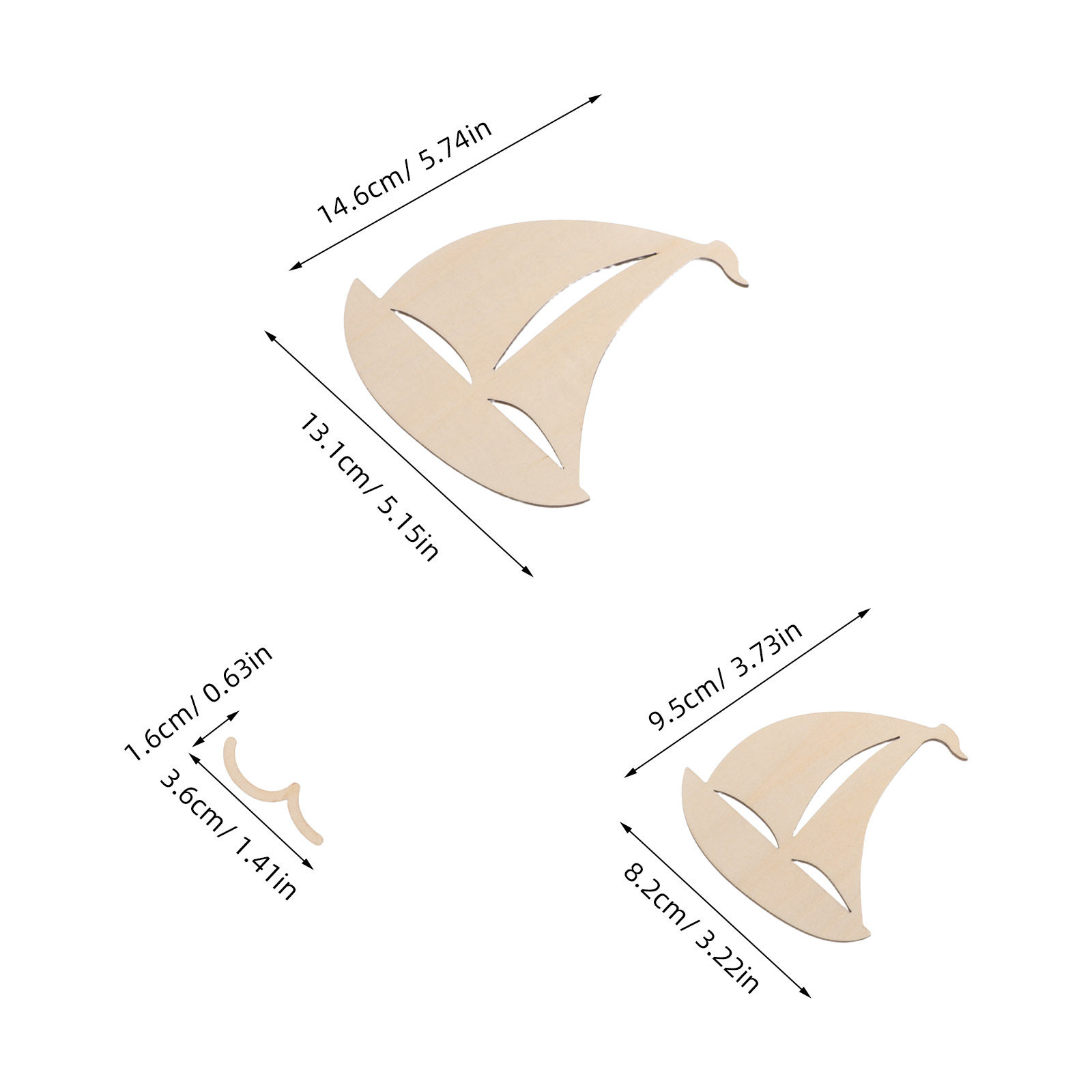 6Pcs Unfinished Wood Sailboat  - đánh giá và giá Art And Craft For Nursery