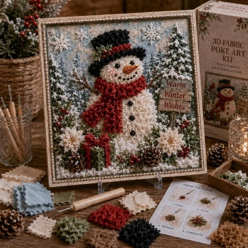 Vintage Christmas Fabric Poke  - đánh giá và giá Art Craft Kit