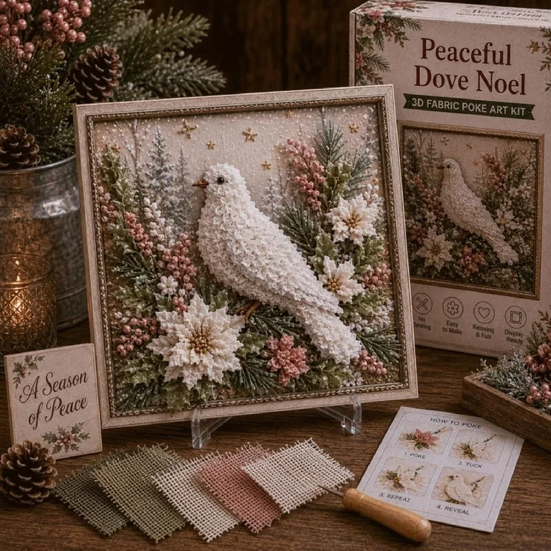 Vintage Christmas Fabric Poke  - đánh giá và giá Art Craft Kit