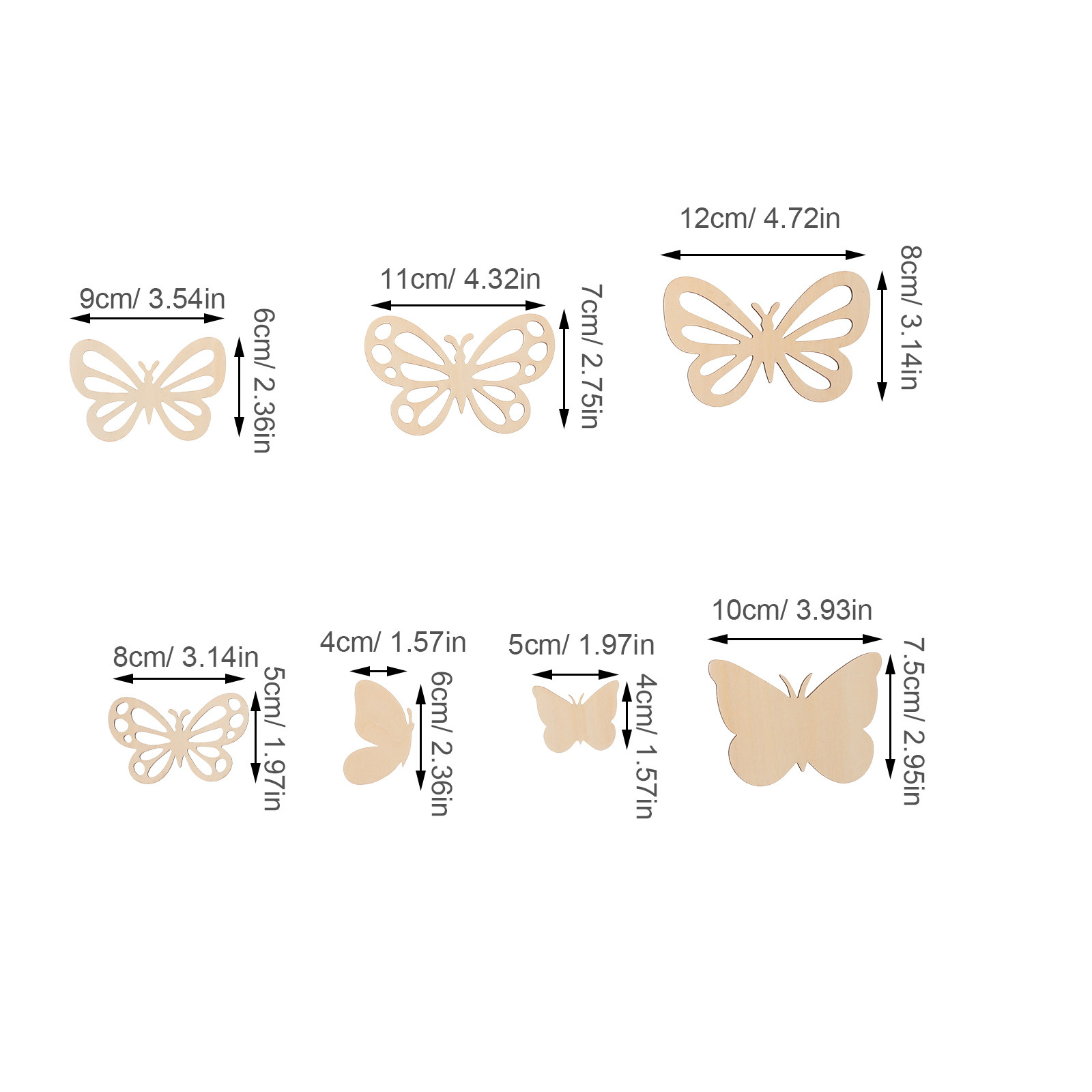 16pcs Unfinished Wood Butterfl - đánh giá và giá Art And Craft For Nursery
