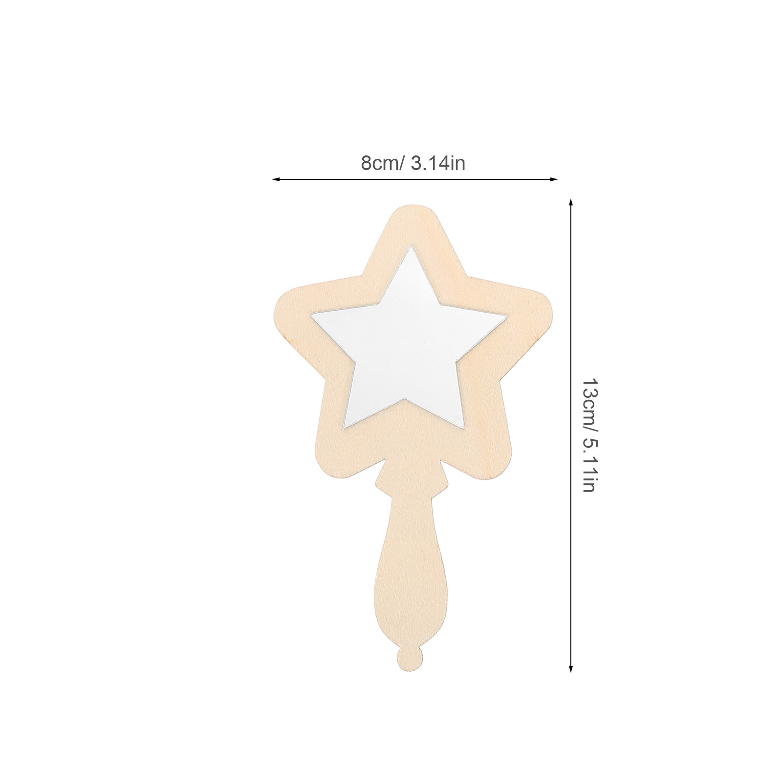 10Pcs Wooden Small Mirrors Unp - đánh giá và giá Art And Craft For Nursery